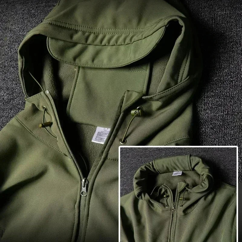 Men's Winter Autumn Fleece Jackets Tactical Waterproof Suits Outdoor Fishing Hiking Camping Tracksuits Coats Thermal Pants
