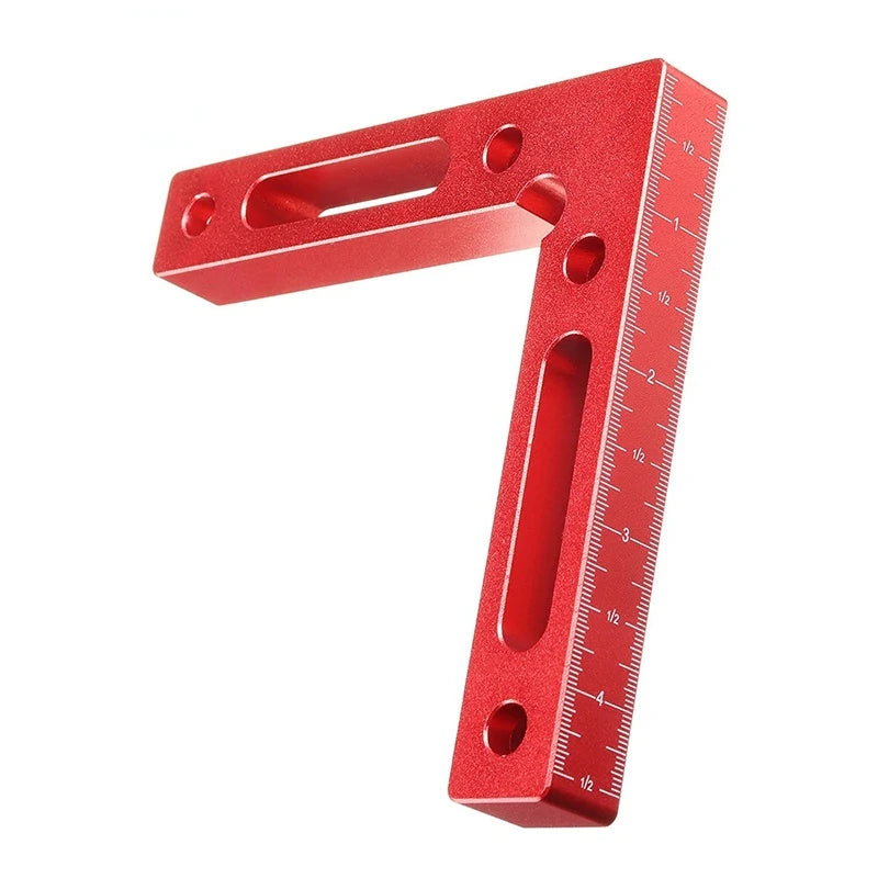 90 Degree Positioning Square Right Angle Clamp Aluminum L Block w/ Scale 120mm