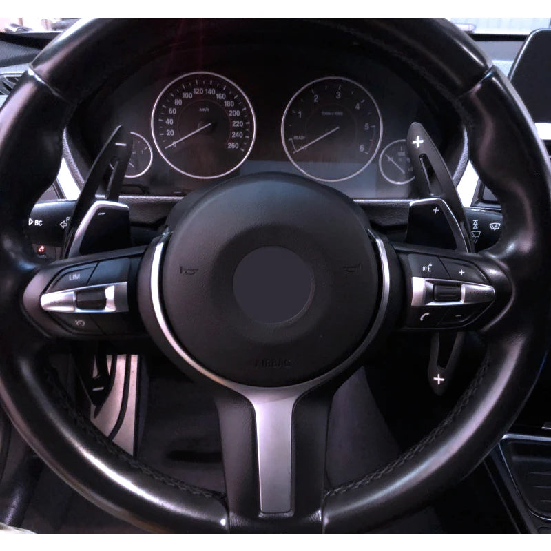 Steering Wheel Paddle Shifter Extensions 1 Pair Aluminum for BMW F30 F31 F32 Blue