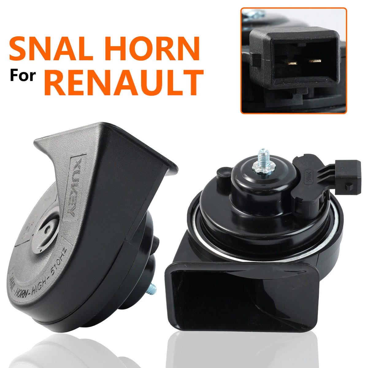 Pair of 12V 120db Twin Tone Snail Horn For Renault Twingo Trafic Master Megane Clio Kangoo Captur Espace Fluence Twingo Scenic