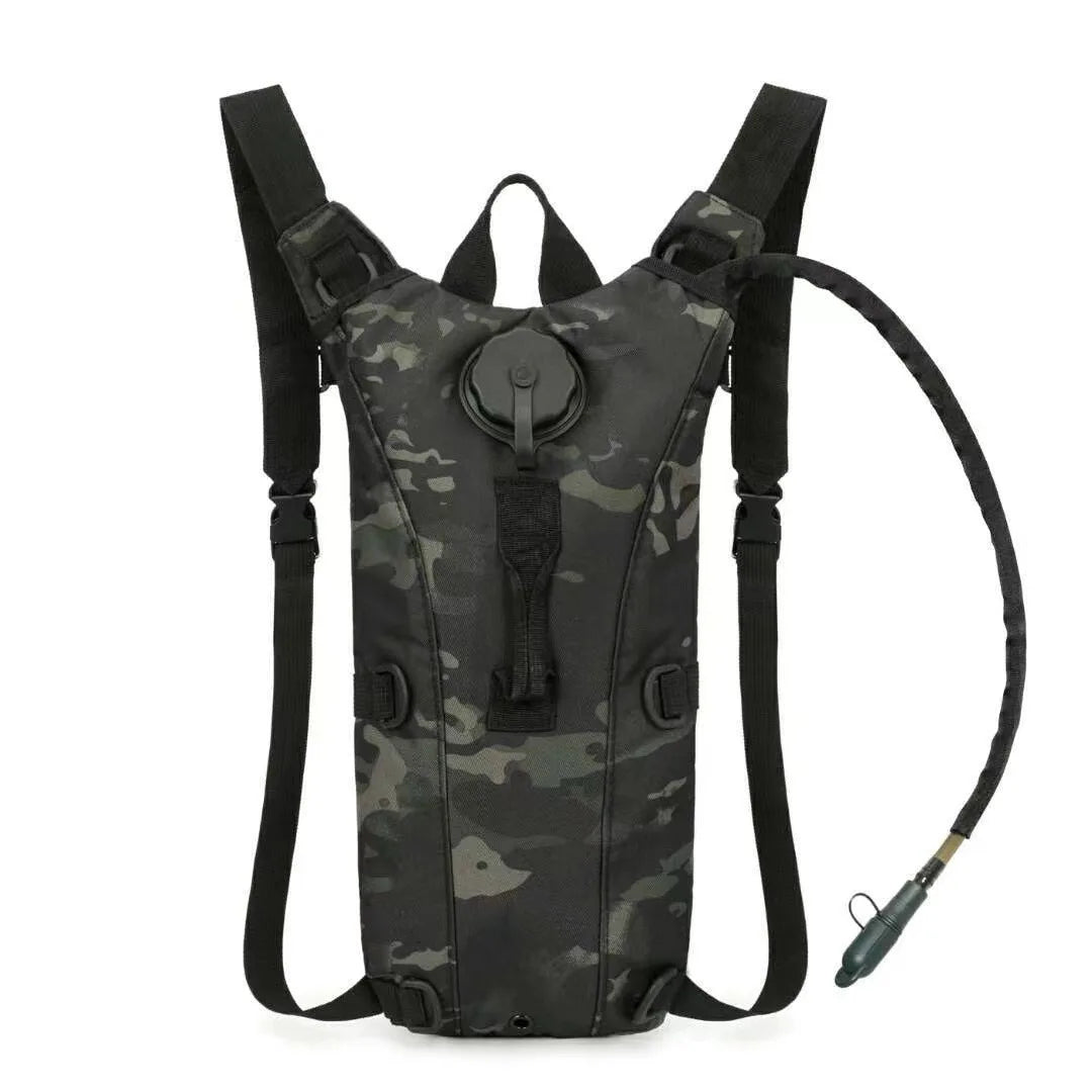 3L Waterproof Hydration Backpack Water Bladder Bag for Hiking Cycling Travel, Army Green/Black/Camo