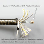 99% Pure Silver Palladium + Graphene Gold Earphone Cable For Hifiman Sundara Ananda HE1000se V2 V3 HE6se he400se Arya He-35x XS