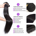 12A Raw Virgin Unprocessed Straight Bundles Human Hair 2/3/4 Pcs Human Hair Brazilian Straight Human Hair Bundles Extensions