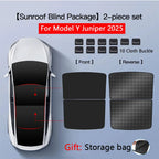 Sunshades For Tesla Model 3 Sunroof Highland 2026 Model Y 2020-26 Ice Cloth Buckle Sun Pare Glass Front Rear Skylight Accessory