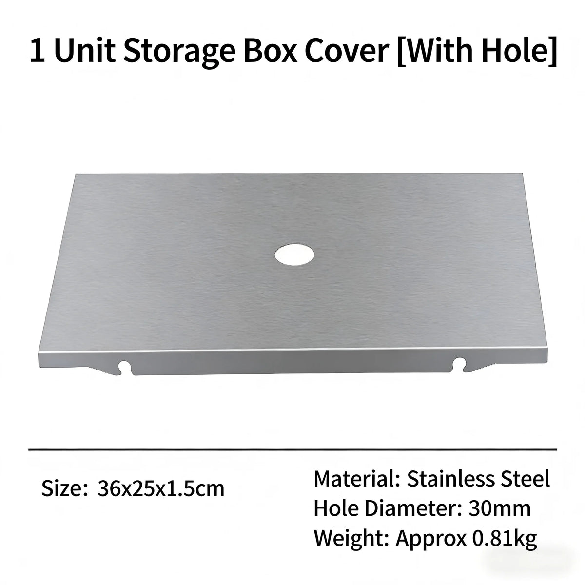 Outdoor IGT frame accessories 0.5/one-unit metal tabletop stainless steel cover plate