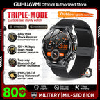 2026 New 800mAh Big Battery Smart Watch Men Outdoor GPS Flashlight 5ATM Waterproof Bluetooth Call AMOLED HD Sports Smartwatches