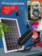 Small Solar Oxygen Pump Supplies Oxygen Day and Night for The Pool and Fish Tank To Continuously Bubbling Oxygen for Small Fish