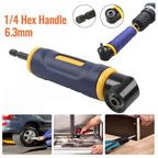 90 Degree Right Angle Extension Screwdrive Multi Purpose Metal Right Angle Drill Adapter Blue Electric Tool