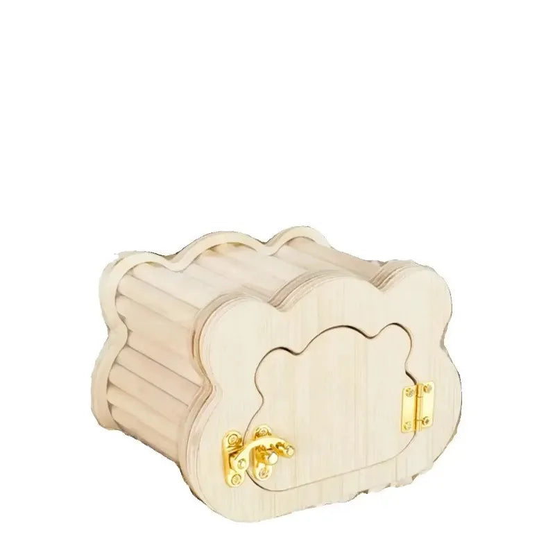 Hamster Voyeur Series Wooden Nest House Avoidance Observation House Cute Golden Bear Flower Branch Mouse Entertainment Intera