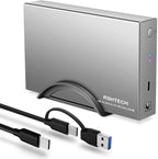RSHTECH Upgraded Hard Drive Enclosure Aluminum USB C to SATA External Hard Drive Dock Case for 3.5" HDD & SSD up to 22TB UASP