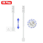 Electrical Wall Plug Rotates Electrical Outlet Extender Adjustable Length Power Outlets Extender Power Socket  for NightStand