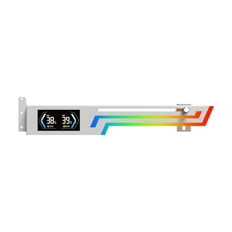 Power Train Z-X6 Graphics Card Bracket Temperature Display 5V 3PIN ARGB AURA SYNC Graphics Card VGA Holder Height Adjustable