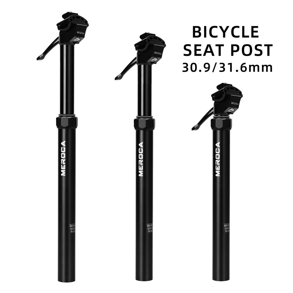 MEROCA Bicycle Dropper Seatpost 27.2mm/30.9mm/31.6mm Hydraulic Height Adjustable Road Bike Seat Post Mountain Bicycle Seat Tube