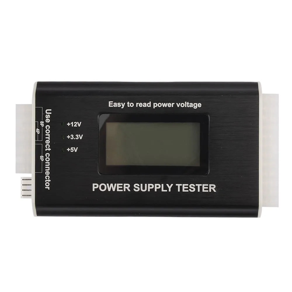 LCD PC Power Supply Tester for ATX 20/24-Pin PSU Diagnostic Tool, Type A/B