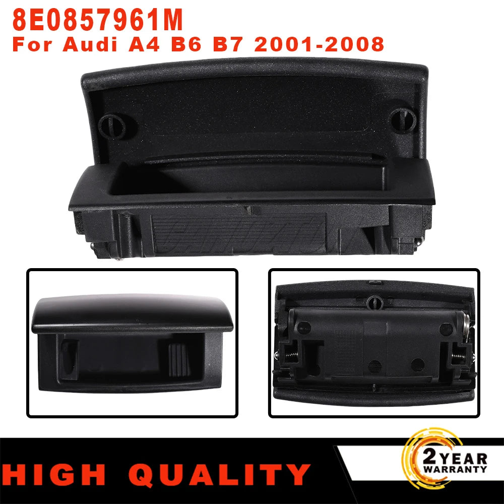 1Pc New Rear Center Console Black Ashtray 8E0857961M For Audi A4 S4 B6 B7 ABS Rear Cigarette Tray Interior Part car accessories