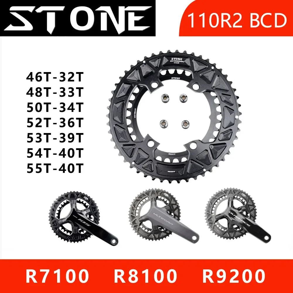 110bcd Double Chainring for  105 R7100 UT R8100 DA R9200 Road Bike Round 52 36T 53 39T 54 40T 50 34 48 33 46-32T 2X