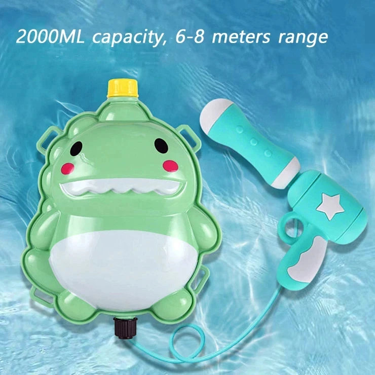 Cartoon Water Guns Toy Summer Kids Outdoor Beach Backpack Water Guns Toy Children's Interaction Water Fight Game Toys Water Guns