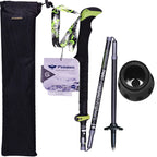 Folding carbon fiber trekking pole quick lock 115-135cm, black/red, 1pc or 2pc