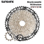 SUNSHINE MTB cassette freewheel HG sprocket carbon steel 10/11/12/13 speed 11T-40T to 11T-52T
