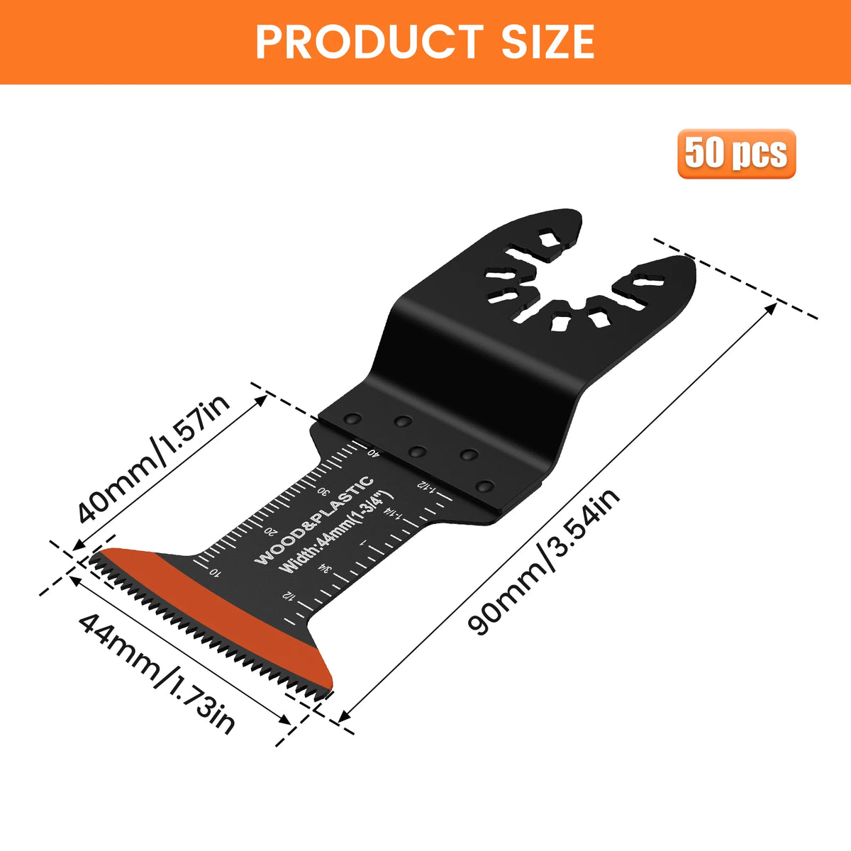 10/50Pcs Oscillating Saw Blades 44MM Multitool Blades Sharp Oscillating Saw Blades Fast Cutting Wood PVC Cutter Saw Blades