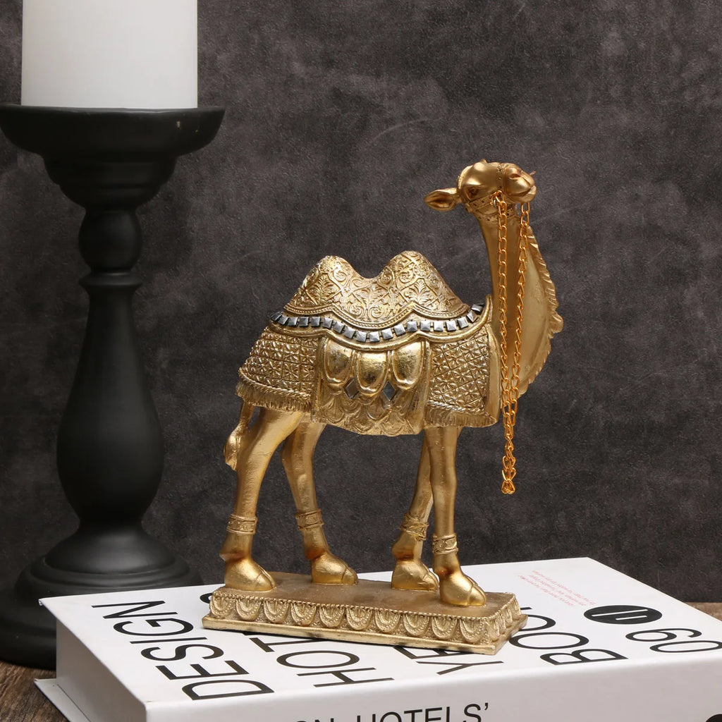 Classic Light Luxury Art Camel Statue: Indoor Decorative Item for Christmas, Halloween, Hanukkah, Thanksgiving, Valentine'S Day