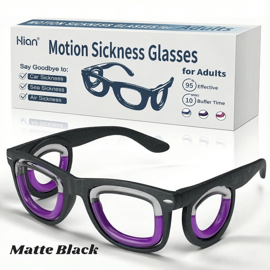Anti-Motion Sickness Glasses | Ultra-Light Ergonomic Design for Cars/Travel/Cruises | Portable Nausea Relief