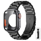 Change to Ultra Case+Band For Apple Watch 46mm 42mm 44 45mm Metal Stainless Steel strap for iWatch series Series 10 9 8 7 6 SE 5