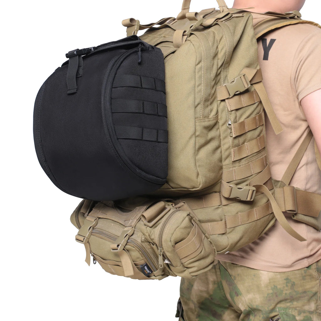 Tactical Helmet Carry Bag MOLLE Storage Pouch, Multi-Purpose Pack, CP/Black/Green/Tan