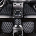Universal 5pcs Car Floor Mats Set PU Leather Waterproof Dustproof Full Coverage, Multiple Colors