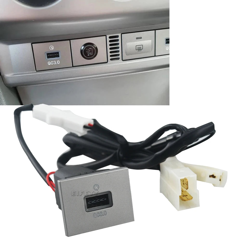 Car USB Charger Fast Charge Adapter Socket For Ford Focus 2 mk2 2009 2010 2011 Accessories
