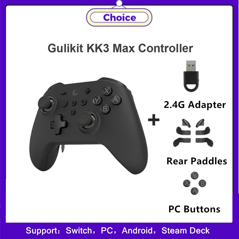 GuliKit KK3 MAX Controller NS39 KingKong 3 Gamepad with Hall Effect Joysticks & Triggers for Windows Nintendo Switch Android iOS
