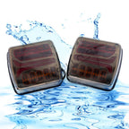 2pcs Waterproof LED Tail Light Rear Turn Signal Rear Fog Indicator License Plate Lamp 12V 24V Car Trailer Truck Boat Lorry Van