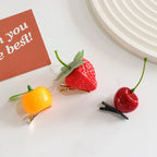 Strawberry Chili Cherry Tangerine Hairpins Cute Headwear Hair Accessories Girl Side Bangs Clip Sweet Hairpin Headdress Jewelry