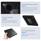 Portable DVD Player 7 in 1 External CD/DVD Drive USB 3.0 Type C CD Burner External Disk Drive For Desktop Mac Windows Linux