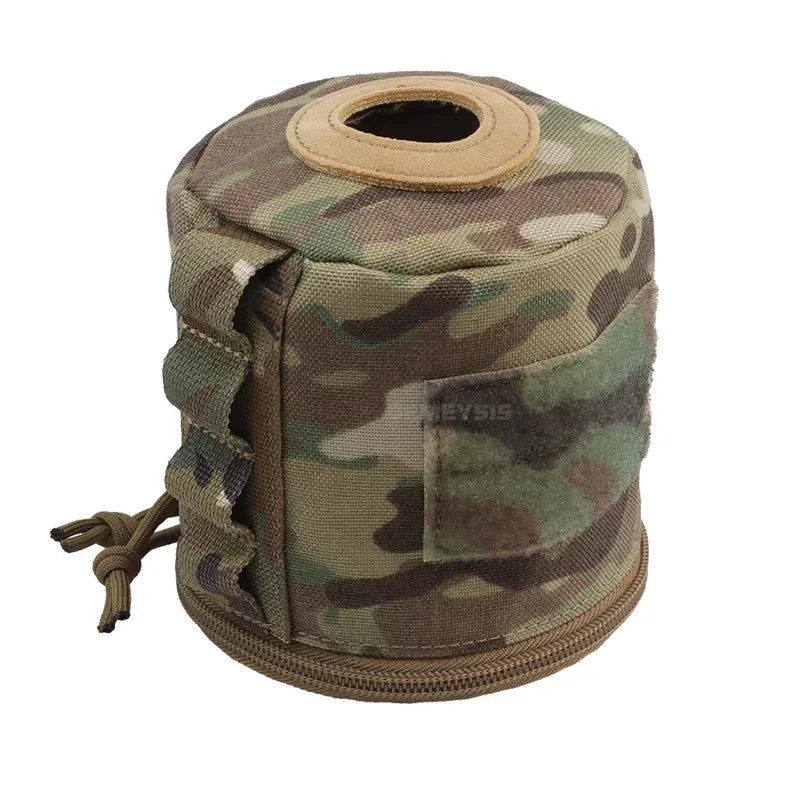 Portable Toilet Paper Roll Holder MOLLE Pouch for Hiking Camping, Black/Camo/Tan