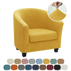 Jacquard Club Tub Chair Cover Stretch Accent Armchair Slipcover Cushion Cover Elastic Single Sofa Slipcovers for Living Room