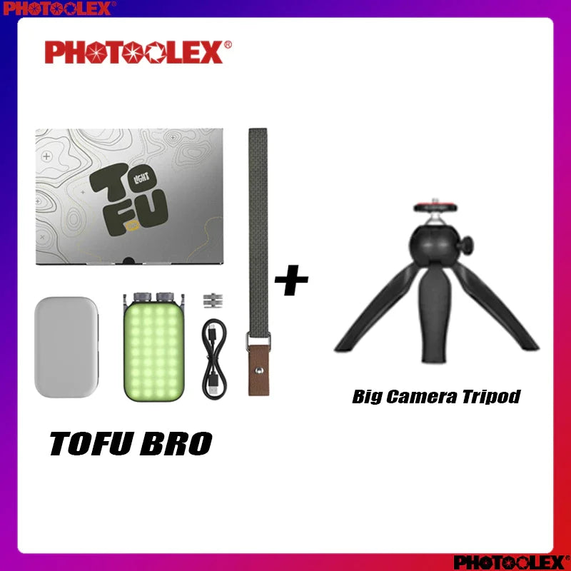 PHOTOOLEX 12W 2500-9900k RGB LED Camera Light   With Magnetic Fill 21 Kinds of Light Effects 36000 Full Color For Creative Vlog