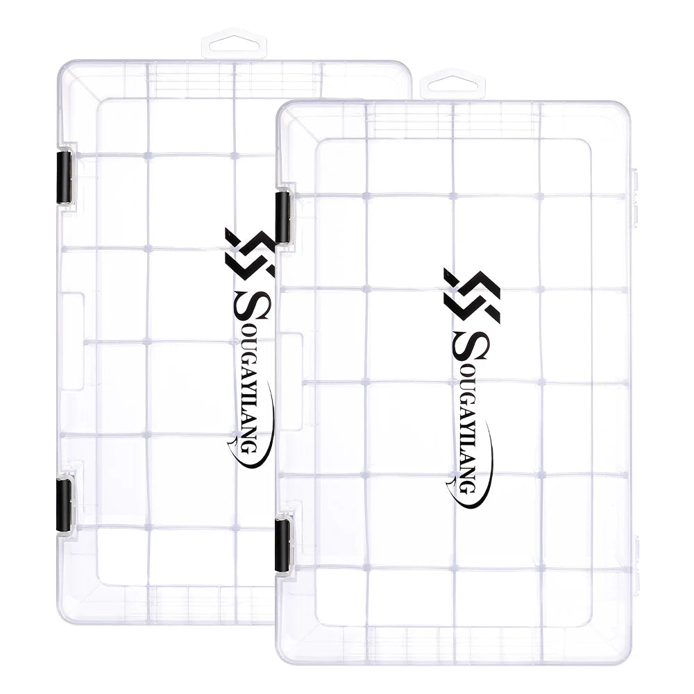 Sougayilang Fishing Tool Box 1/2/4pcs 3600 3700 Plastic Bait Storage Box Portable Fishing Tackle Suitable for A Variety of Bait