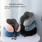 Cotton U-Shaped Cervical Travel Pillow with Ergonomic Magnetic Memory for Car, Plane, Office, Home, 1 Unit