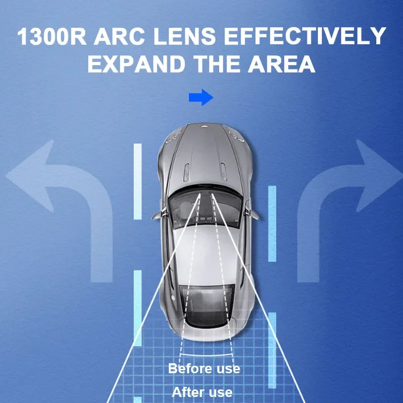 Wide Angle Convex Rearview Mirror Anti-Glare HD Glass Large Vision Car Interior Monitor for Baby Child Seat View Universal Auto