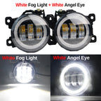 2 Pieces 90MM Round Angel Eye LED Fog Light For Suzuki Jimny 1998-2017 30W H11 Adjustable Car Front Fog Daytime Running Lamp DRL