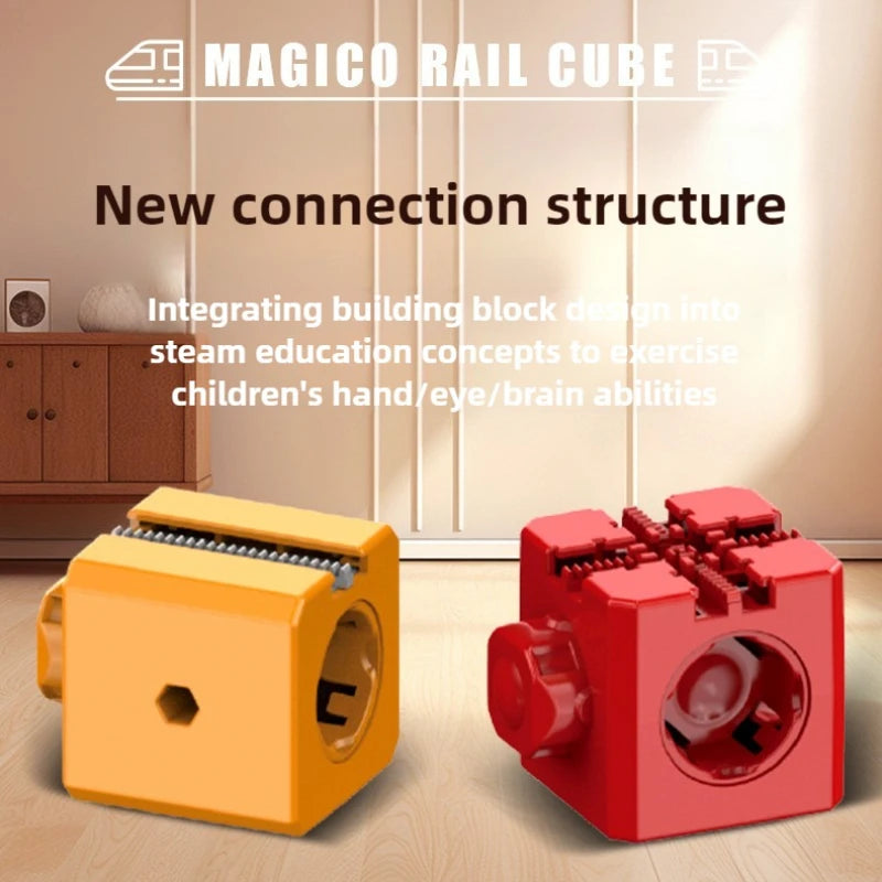 Children Magic Track Train Electric Assembled Building Blocks Magnetic Rail Car Maze Educational Toys for Kids Christmas Gifts