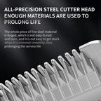 Rechargeable pet hair clipper all-metal dog & cat grooming trimmer low noise