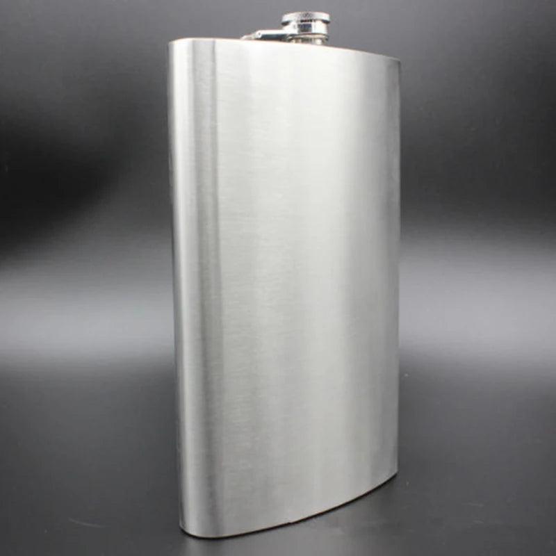 64oz Portable Stainless Steel Hip Flask Whiskey Wine Pot Leather Cover Bottle Funnel Travel Tour Drinkware Wine Cup Flasks Gift