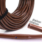 1/4 in PE drip irrigation hose with emitters, brown, 25cm spacing, 30m (100ft)