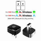 New Wireless CarPlay Android Auto Adapter USB Dongle Smart Mini Box Plug And Play Universal For VW Toyota Nissan Honda Ford Benz