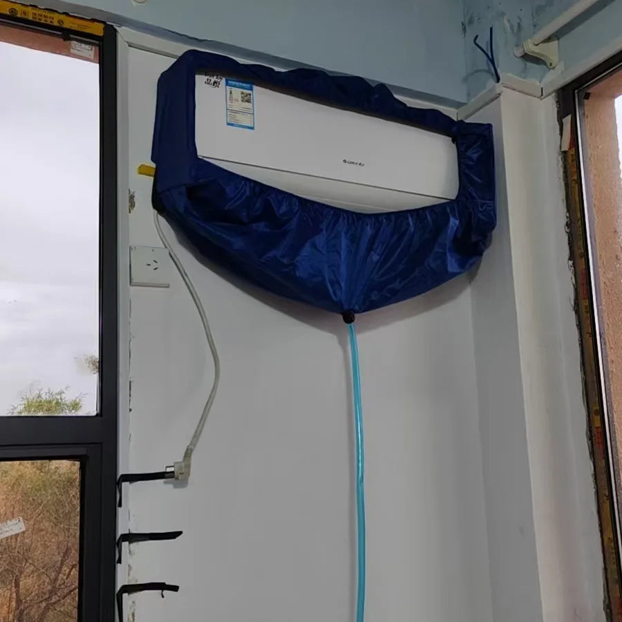 Hanging AC Cleaning Cover Kit with Drain Hose & Brush, 95cm or 120cm, 2-8pcs