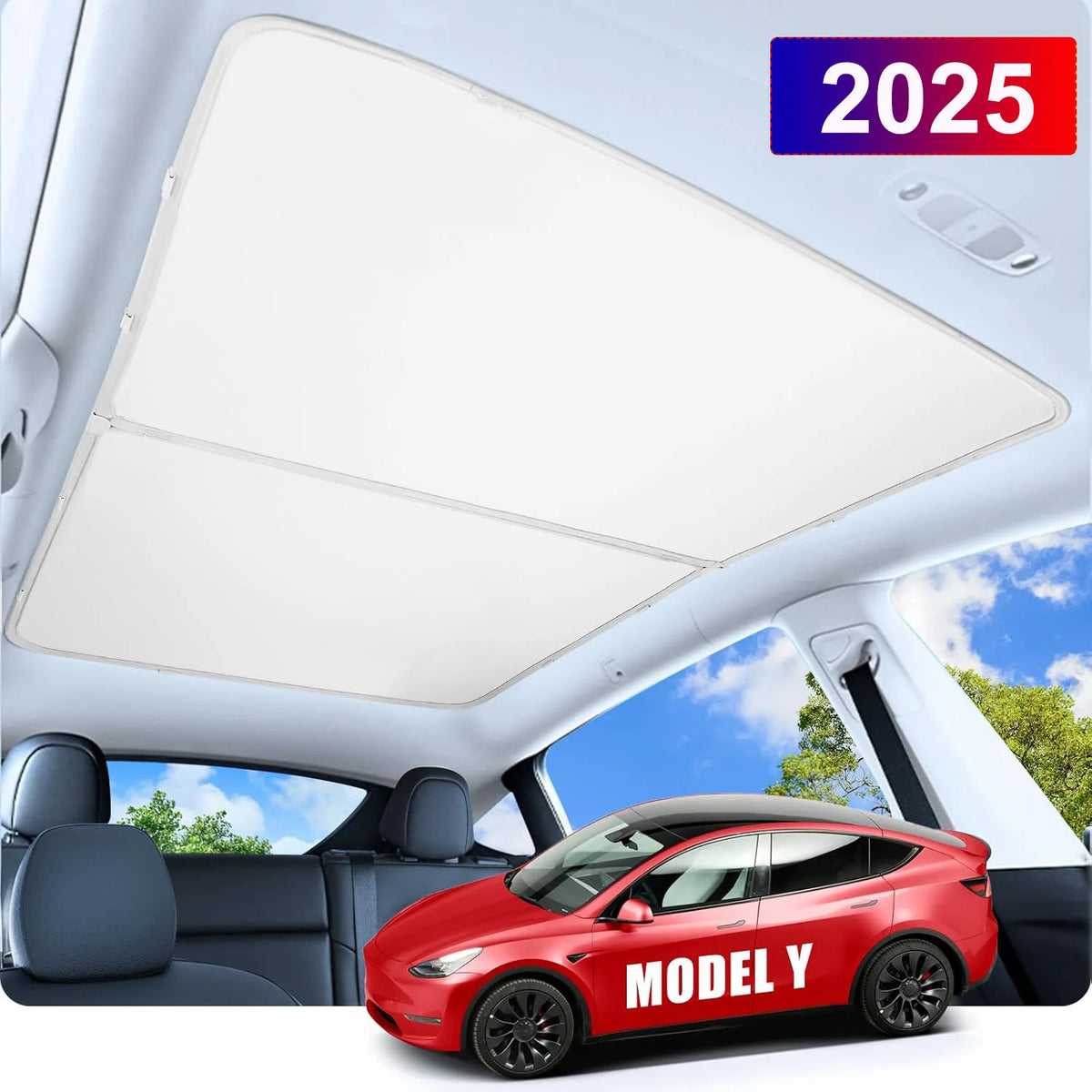 For Tesla Model Y Juniper 2025 2026 Launch Sun Shade Front Rear Side Window Sunshade Windshield Sun Outdoor Camping Accessories
