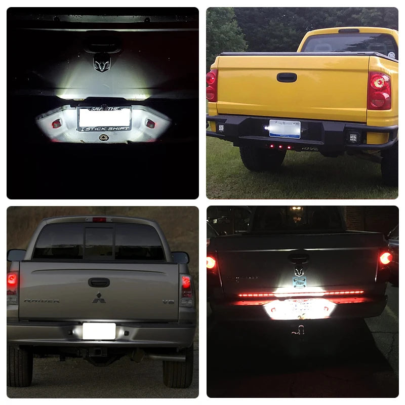 2Pcs For Dodge Dakota Pickup 1997-2010 Mitsubishi Raider 2006-2009 White LED Number License Plate Light Replace OEM 55055292