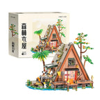 1486PCS / 1108PCS Forest House building blocks with LED light Tree Cabin Display Bricks Set Kit for Nature Lovers Adults Kids
